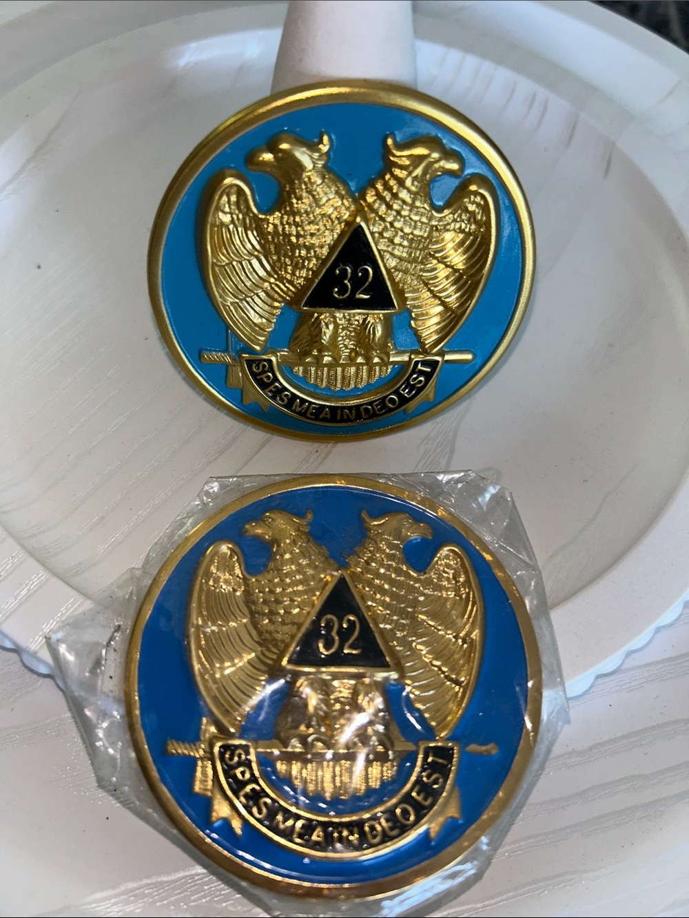 Freemason 32nd Degree Double-Headed Eagle Emblem Metal Emblem Stick On Decal